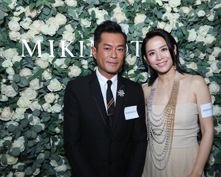 香港女星宣萱及香港金像獎影帝古天樂，一同出席MIKIMOTO 125周年慶祝盛典。圖／MIKIMOTO提供