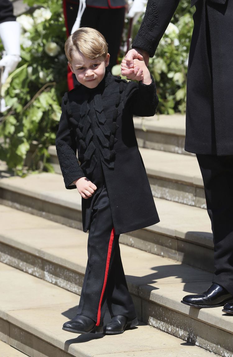 小王子喬治與小公主夏綠蒂是最受矚目的花童。圖／美聯社