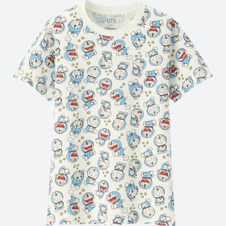 Doraemon UT系列Doraemon印花T恤，約590元。圖／UNIQLO提供