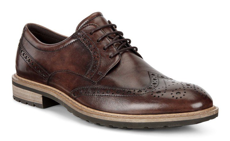 ECCO VITRUS I系列咖啡色男鞋，約8,380元。圖／ECCO提供