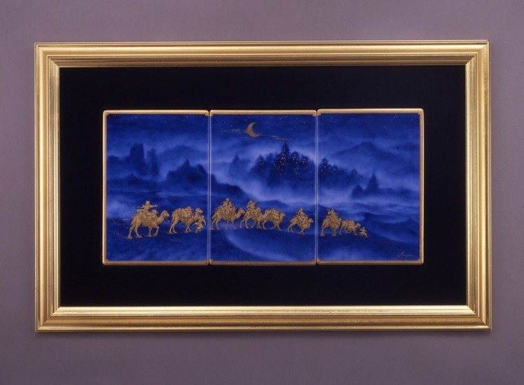 OKURA的「絲路」陶版畫，售價660,000元。圖／旺代提供