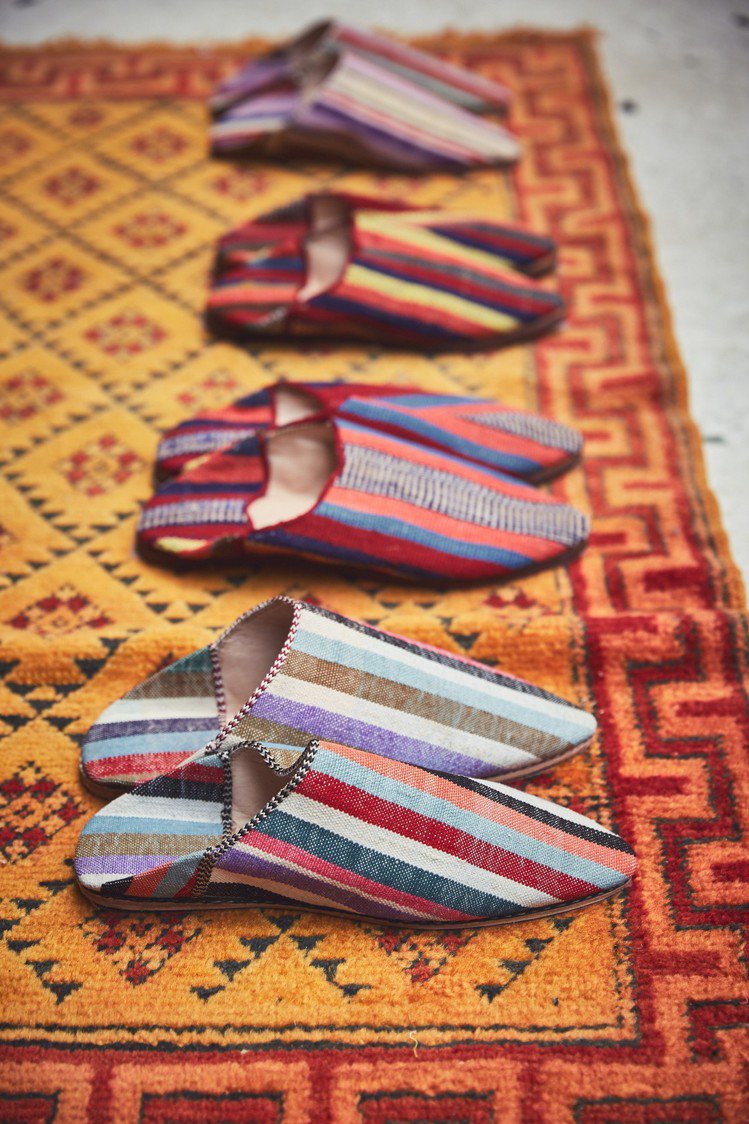 摩洛哥Kilim平織外出鞋色彩繽紛。圖／初衣食午提供