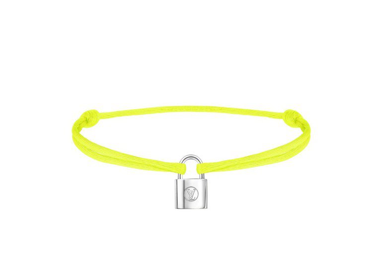 Silver Lockit Fluo手環螢光黃色，售價9000元。圖／LV提供