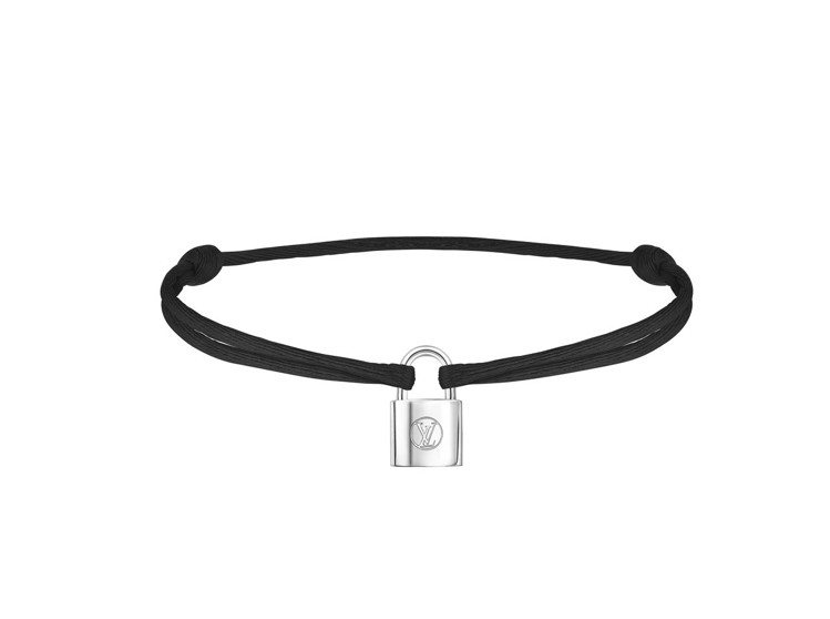 Silver Lockit Fluo手環黑色，售價台幣9000元。圖／LV提供