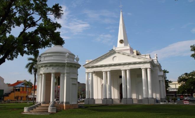 聖喬治教堂，是東南亞最古老的一座英國聖公會教堂。圖／馬來西亞觀光局提供