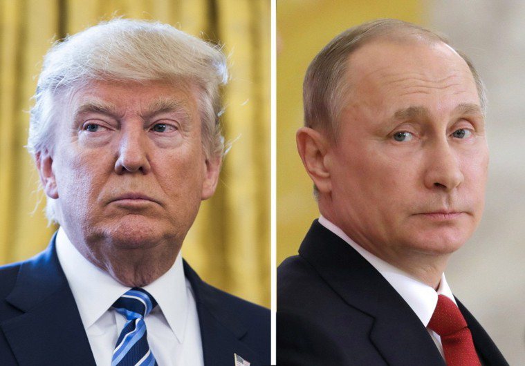 美國總統川普（右）和俄羅斯總統普丁。歐新社