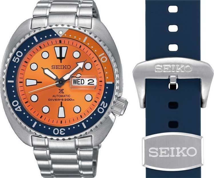 SEIKO Prospex系列亞洲限量小丑魚SRPC95J1腕表，約19,500元。圖／SEIKO提供