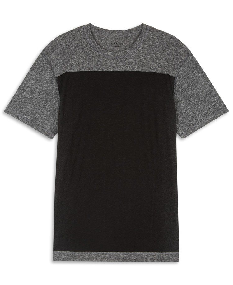 AllSaints Eudon黑色印花T恤，約2,300元。圖／AllSaints提供