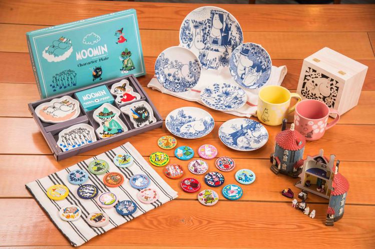 嚕嚕米日本進口周邊商品，吸引粉絲蒐集。圖／Moomin Café提供
