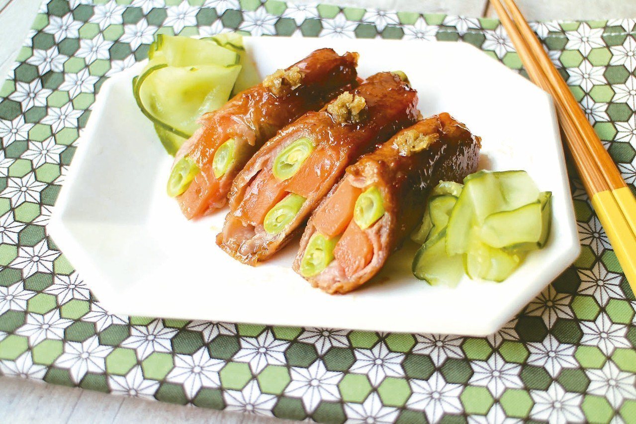 柚子胡椒風雙色蔬菜肉捲