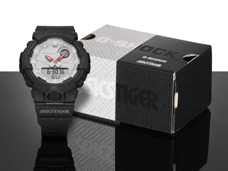 G-Shock與ASICSTIGER聯名系列GBA-800AT腕表，約4,500元。圖／G-Shock提供