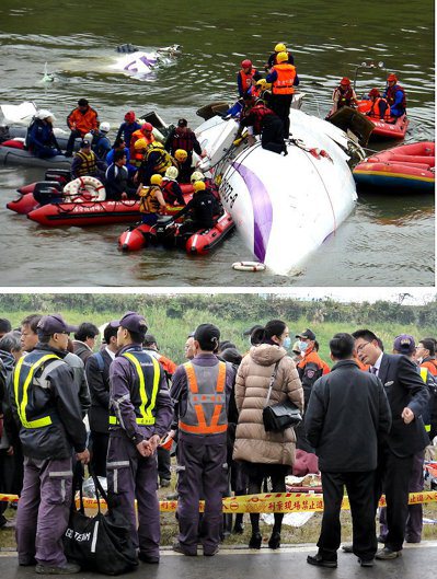 2015年2月4日復興航空發生空難，註冊編號B-22816班機墜入基隆河，43人...