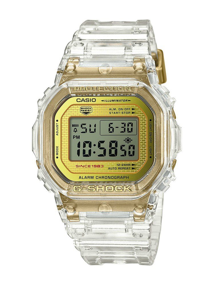 G-Shock將推出35周年限定Glacier Gold系列DW-5035E表款，價格未定。圖／摘自facebook