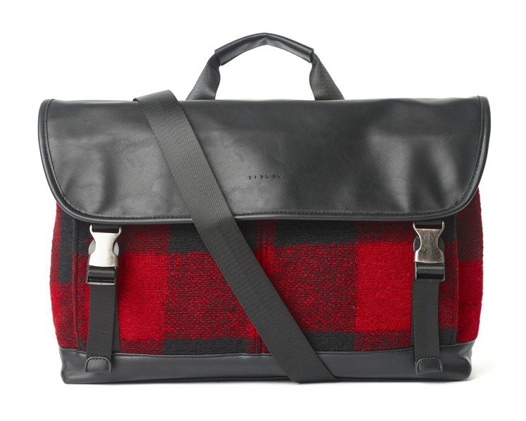 伐木工格紋款式側背包，售價3,980元。圖／Sisley提供