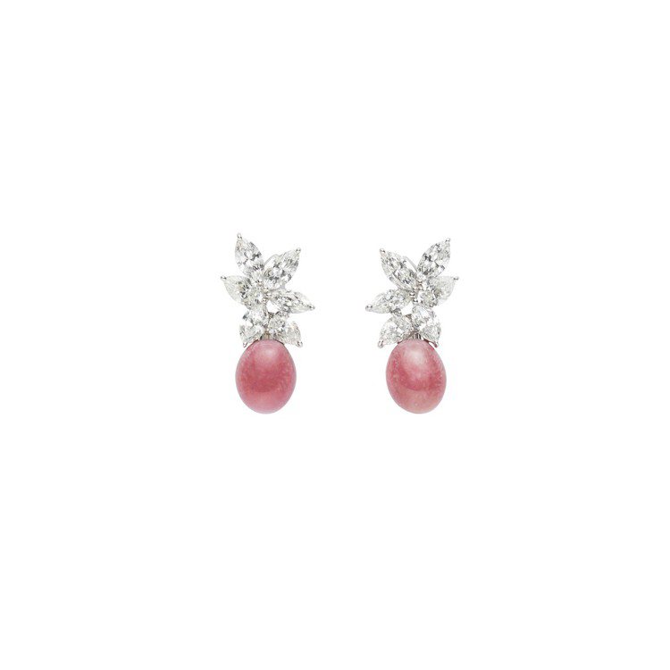 MIKIMOTO Natural Pearl Collection 孔克珍珠頂級珠寶鑽石耳環，400萬元。圖／MIKIMOTO提供