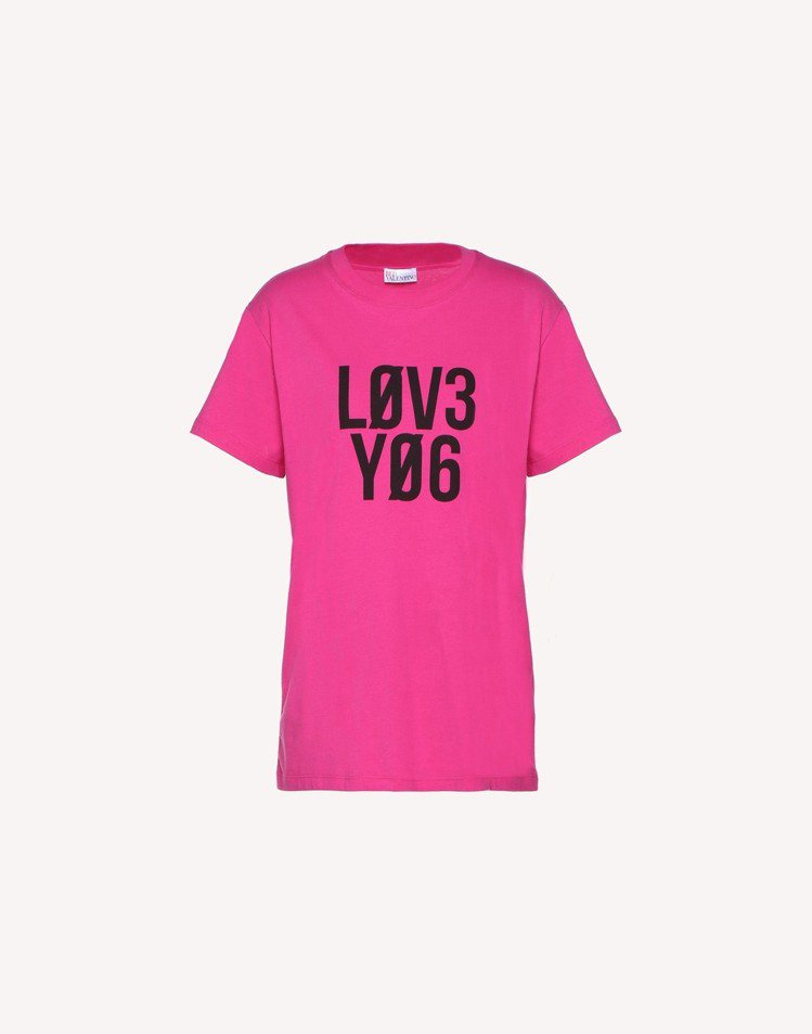 「LOVE YOU」密碼標語T恤，6,900元。圖／REDValentino提供