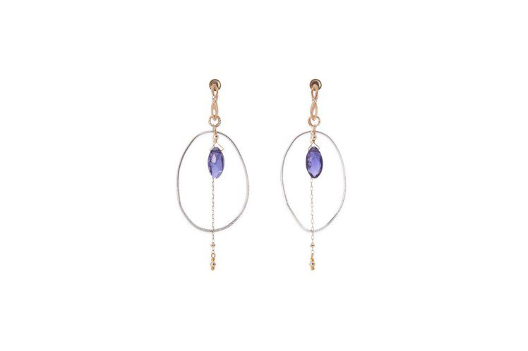 冬季限定耳周珠寶套組（紫），售價14,600元。圖／agete提供