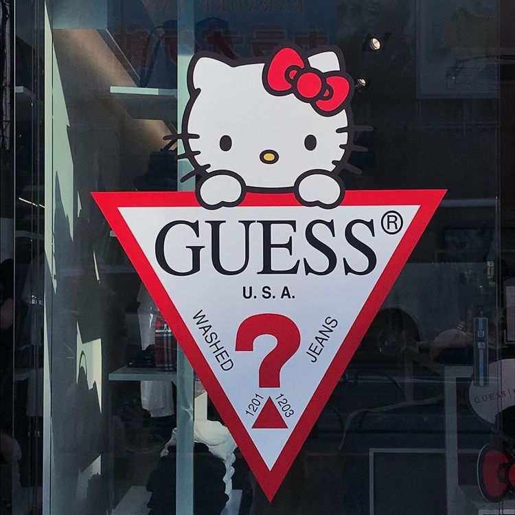 美式休閒品牌Guess首度與卡通天后Hello Kitty合作，推出大中華地區迷你聯名系列。圖／摘自instagram
