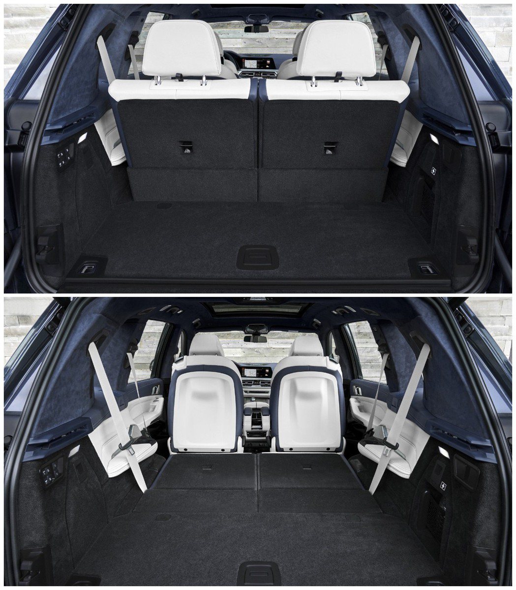 全新BMW X7最多可提供2,120公升的行李箱容量。 摘自BMW