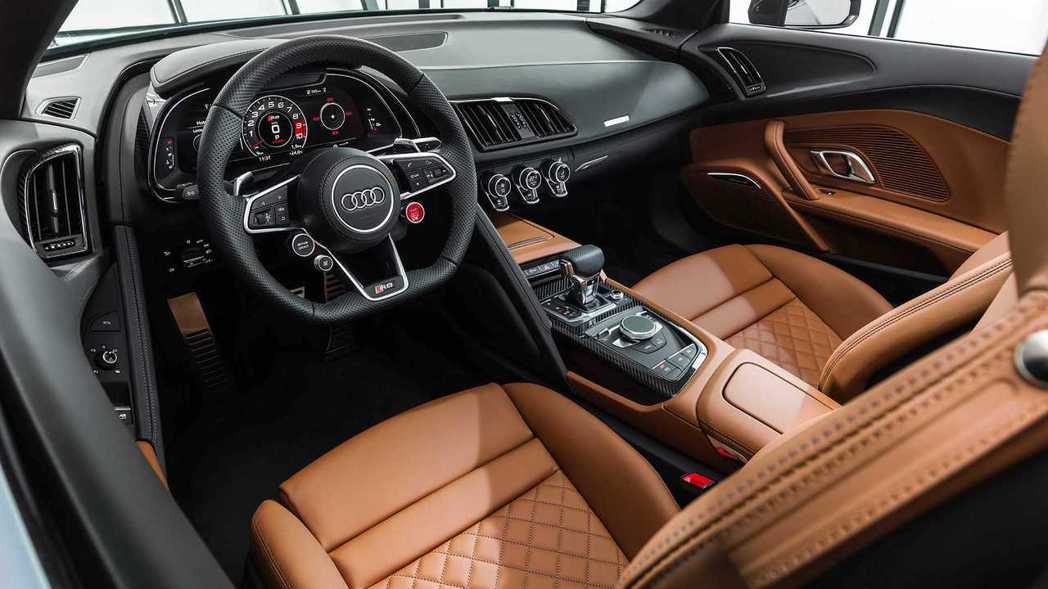 Audi R8 Spyder內裝。 摘自Audi