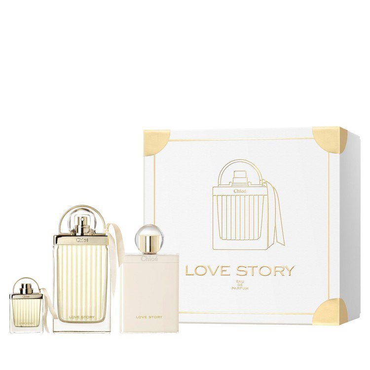 Chloe愛情故事法式香氛精裝禮盒，內含淡香精75ml、身體乳100ml及小香7.5ml，售價4,520元。圖／科蒂精品提供