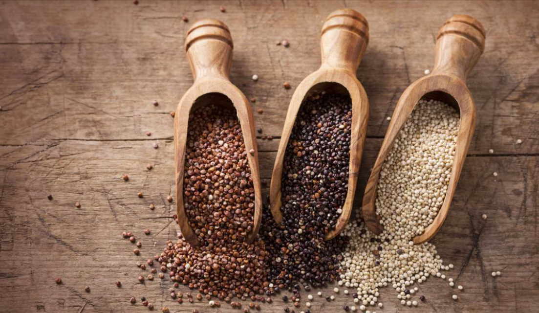 「藜麥」深受聯合國糧食及農業組織認定為超級食物，它含有優質蛋白質，加上膳食纖維和礦物質都很高，營養豐富。