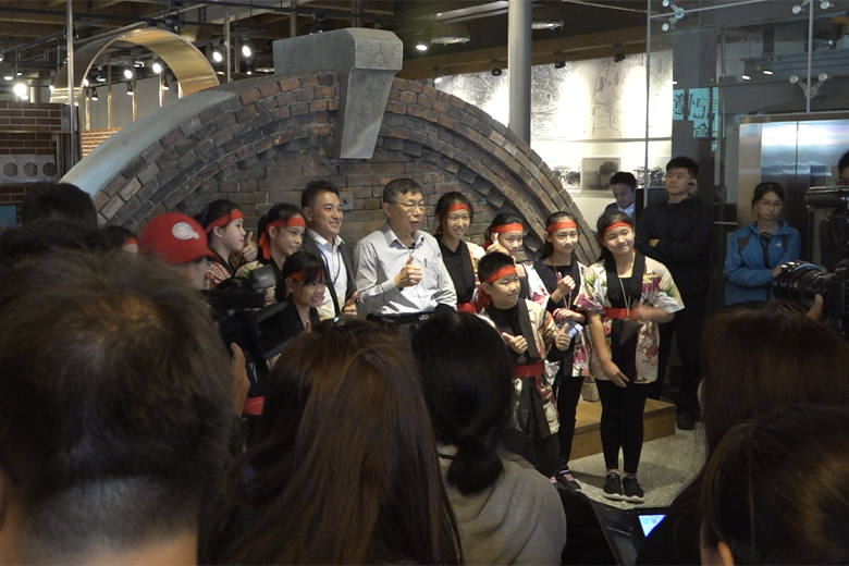 10月31日，台北市長柯文哲出席三井倉庫開幕儀式。 圖／林奎妙提供