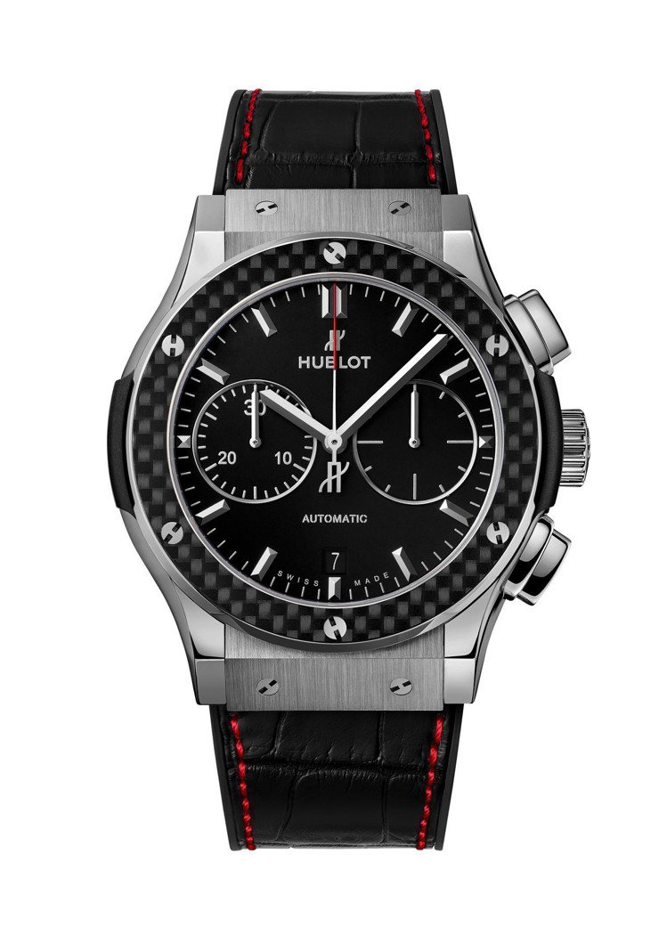 HUBLOT為英國鐘表零售商Watches of Switzerland打造特別款的經典融合腕表，限量25只。圖／HUBLOT提供