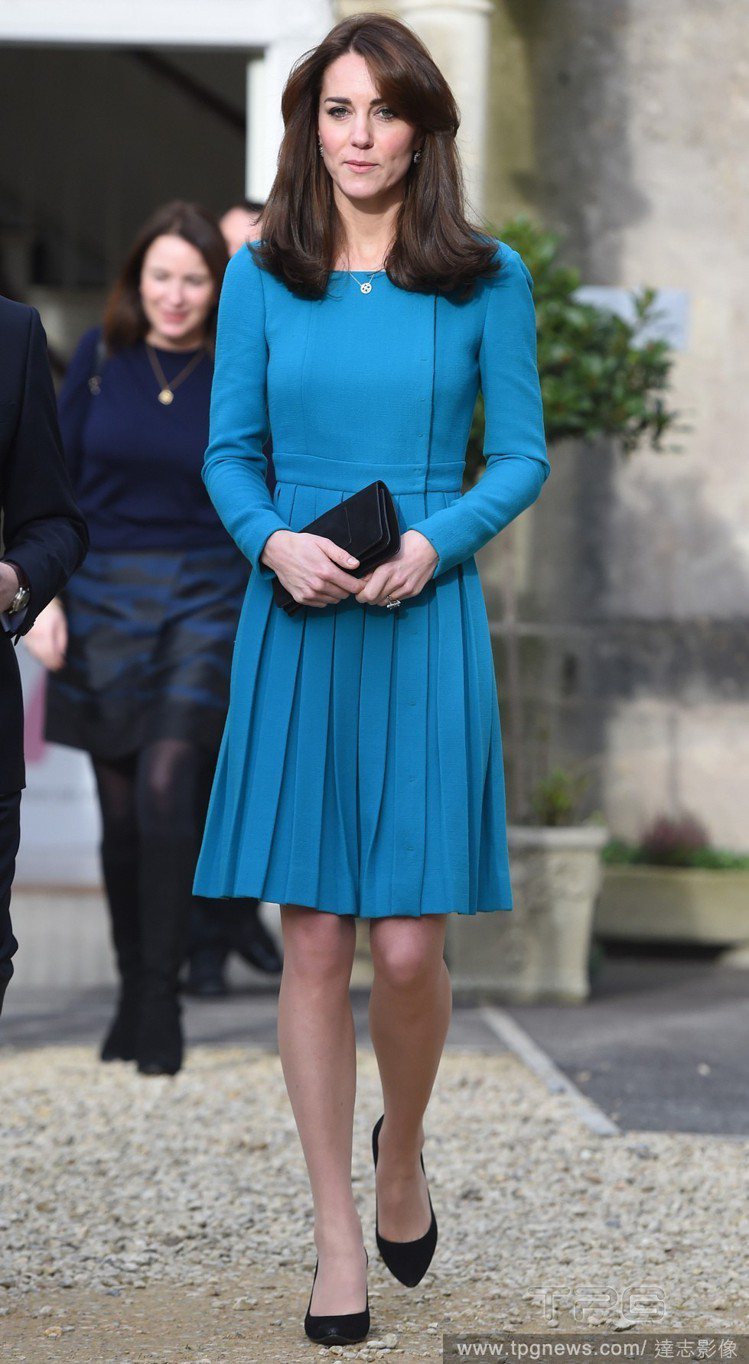 凱特王妃多次穿上Emilia Wickstead 洋裝出席活動。圖／達志影像