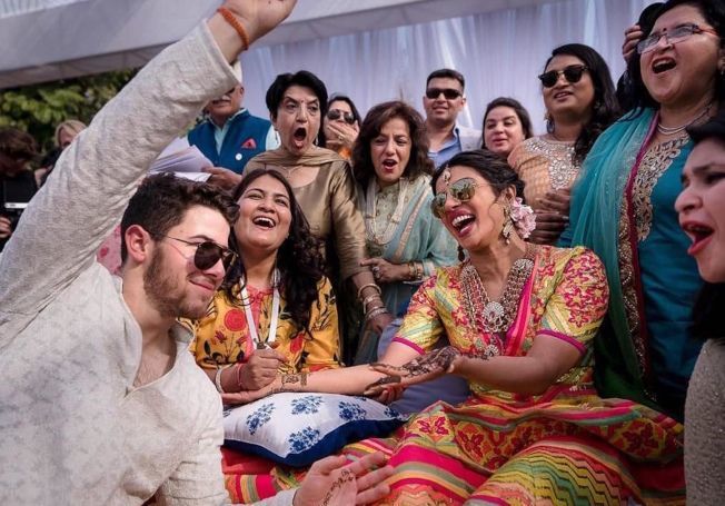 琵豔卡喬普拉與尼克強納斯的印度婚禮相當熱鬧。圖／美聯社