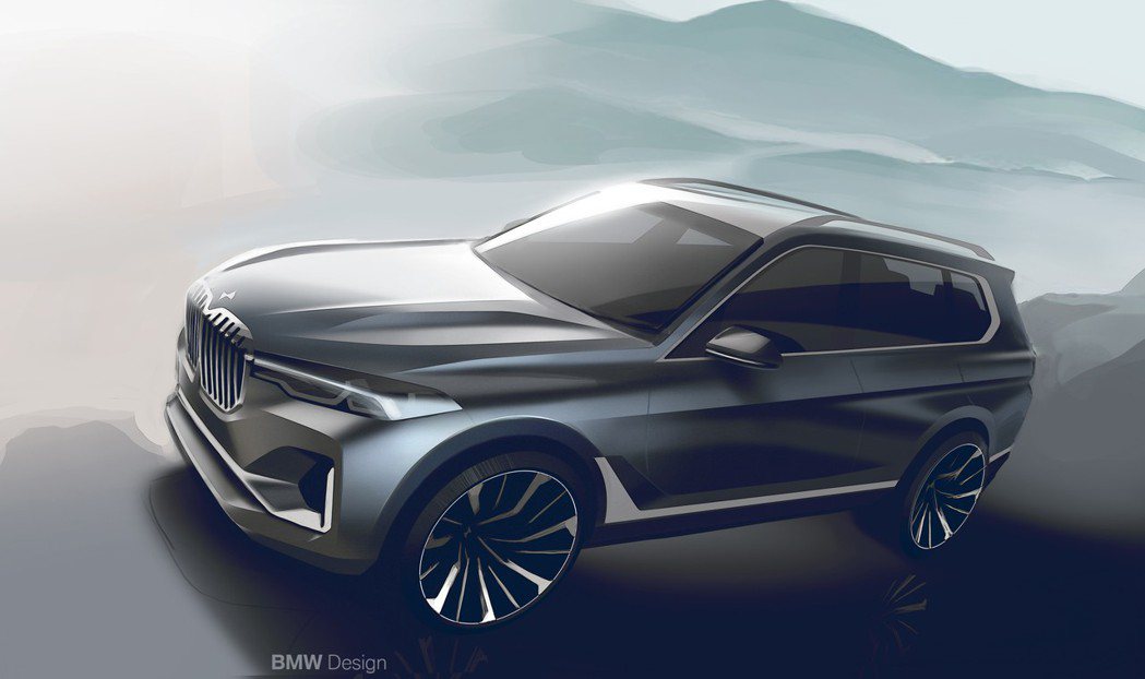 圖為BMW X7設計圖。 摘自BMW