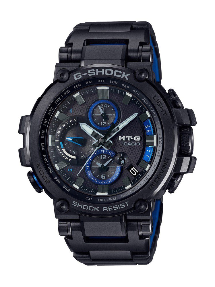 G-Shcok MT-G全新藍牙系列G-Shock GMW-B5000D-1腕表，29,500元。圖／Casio提供