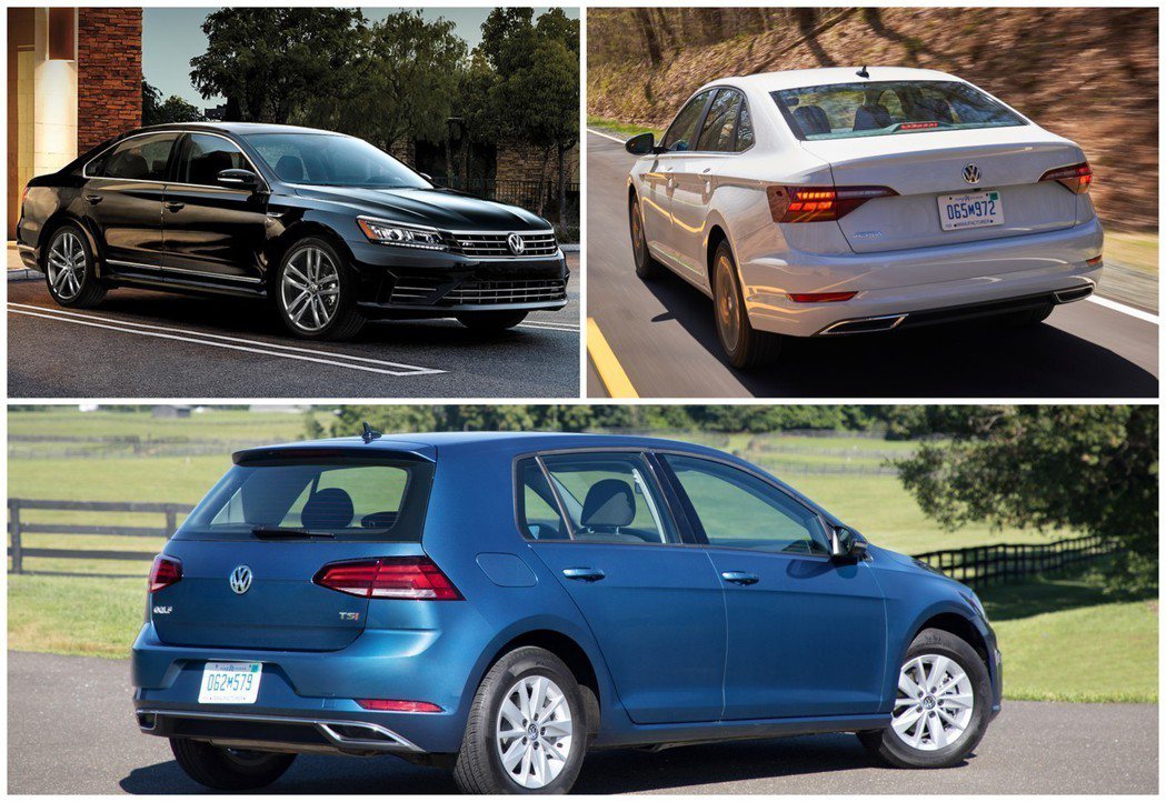Volkswagen Passat、Jetta與Golf車系在2018年於北美市...