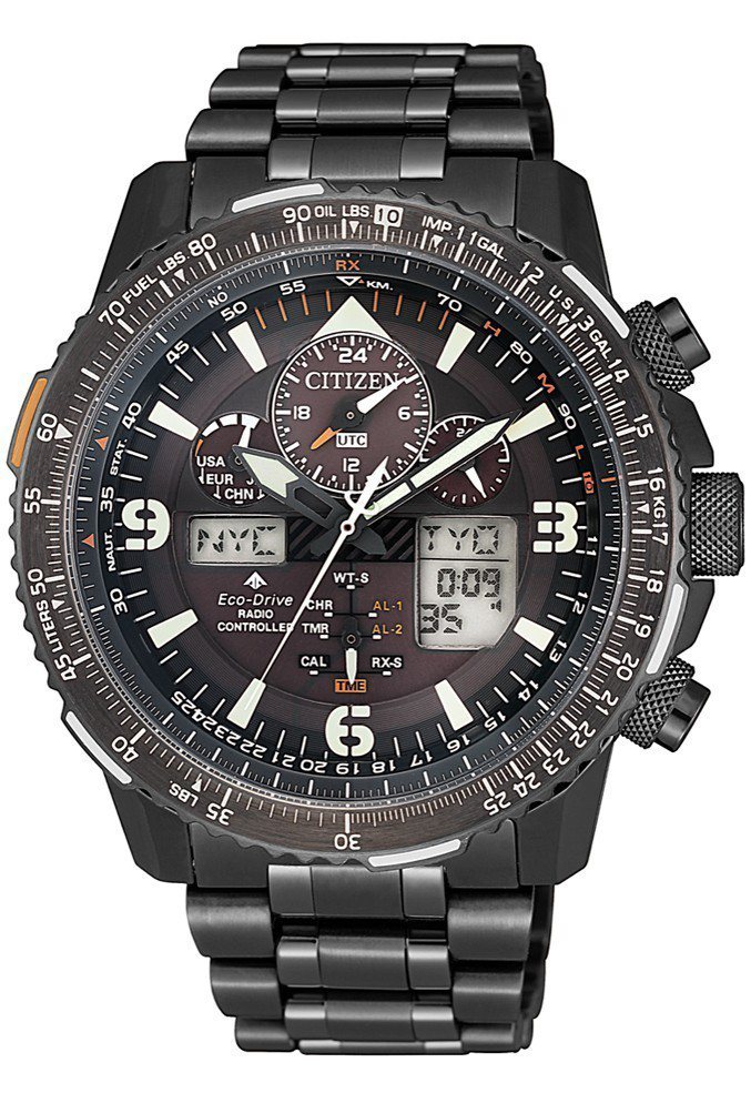 星辰Promaster Sky系列JY8085-81E腕表，不鏽鋼表殼，全台限量150只，約27,900元。圖／Citizen提供