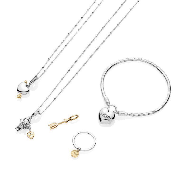 PANDORA情人節珠寶以邱比特系列將神話中代表愛情的邱比特之箭為發想。圖／PANDORA提供