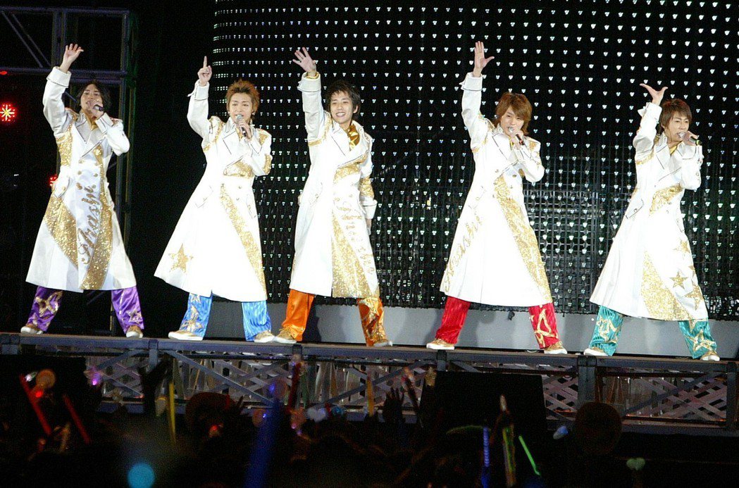 嵐2006年在台北的演唱會。圖／聯合報系資料照