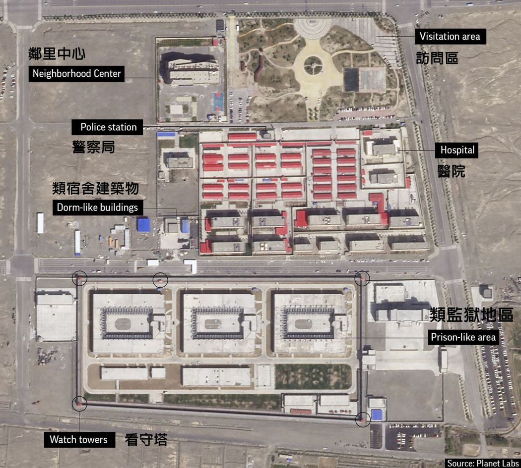 美國衛星影像公司「星球實驗室」（Planet Labs）拍下的照片中可見，被北京...