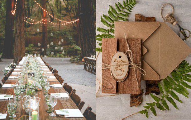 從喜帖、婚宴紀念品等小細節開始著手設計，讓妳的婚禮風格獨「樹」一格。圖／ pinterest，女子學提供