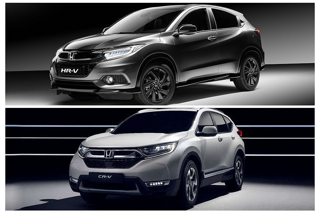 Honda HR-V以及CR-V兩款級距與市場定位都不同的休旅車，在售價上竟然出現重疊的問題。 圖／Honda提供