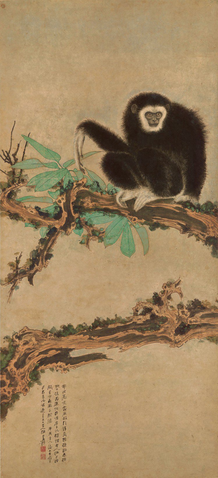 張大千《老樹清猿》，估價約3,100萬元。圖／蘇富比提供