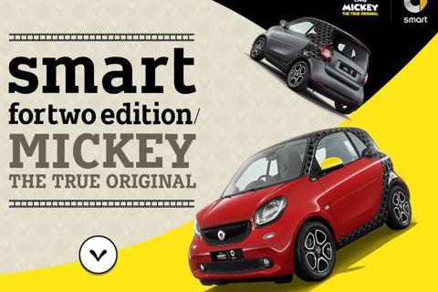 Smart fortwo聯名米奇90週年紀念小車　日本限時開賣！