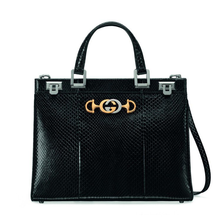 Gucci Zumi蛇皮手提包，18萬4,500元。圖／Gucci提供