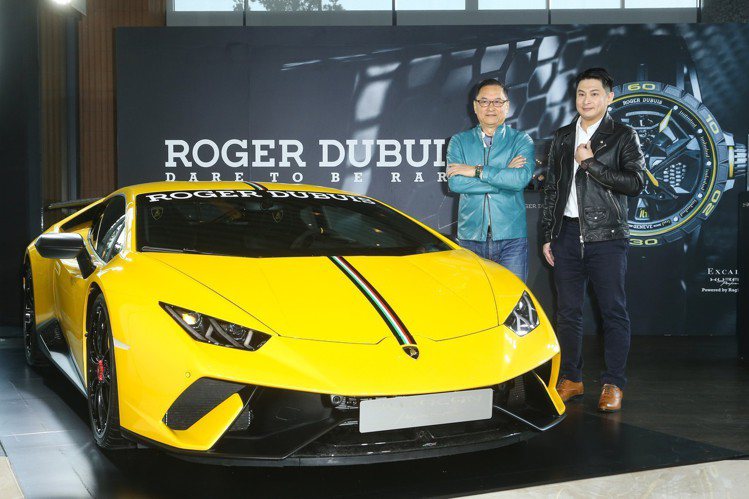 林振廷、林帛亨父子首度一起出席精品活動記者會，與Lamborghini Hura...