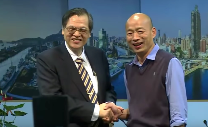 陸委會主委陳明通（左）與高雄市長韓國瑜。 圖／聯合報系資料照片