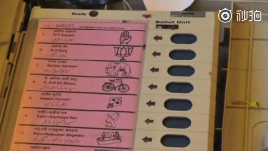 印度選舉用圖案當政黨識別。圖取自梨視頻