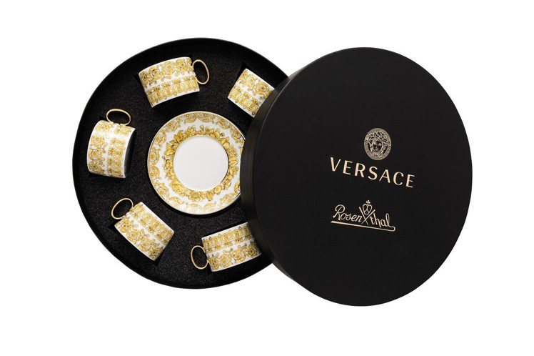 Rosenthal Meets Versace 2019 全新系列梅杜莎狂想曲-杯組禮盒。圖／Versace提供
