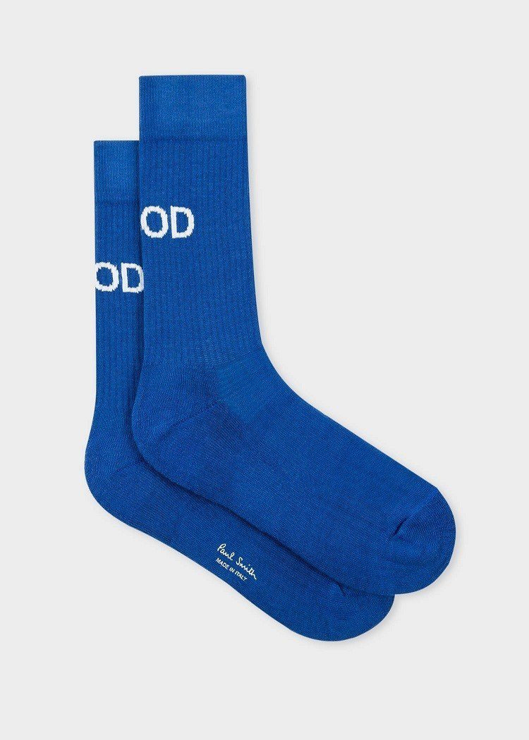 GOOD藍色襪子，1,300元。圖／PS Paul Smith提供