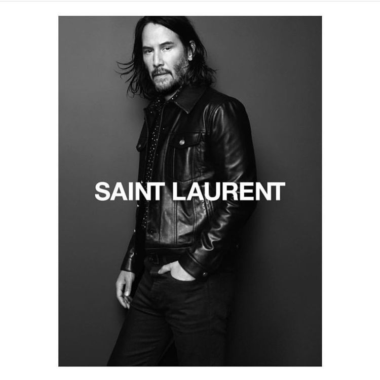 Saint Laurent創意總監Anthony Vaccarello稍早在自己IG公布，好萊塢男星基努李維（Keanu Reeves）是品牌秋季形象廣告代言人。圖／摘自IG