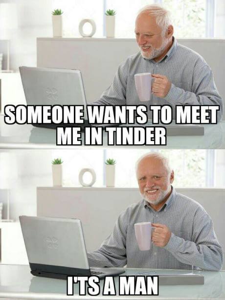 「Tinder上有人想跟我見面」「是個男的」 來源：FB／Hide the Pa...