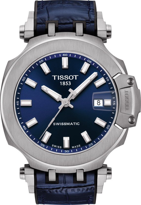 天梭T-Race Swissmatic競速系列腕表，不鏽鋼表殼搭配皮革表帶，約20,900元。圖／TISSOT提供